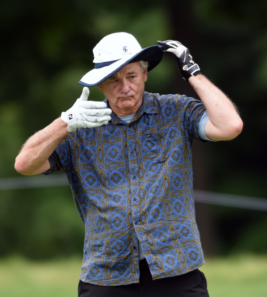 Actor Bill Murray jokes around with members of the gallery while he plays in the John Deere Classic Pro- Am Wednesday, July 8, 2015, in Silvis. (Photo by Todd Mizener - Dispatch/Argus)