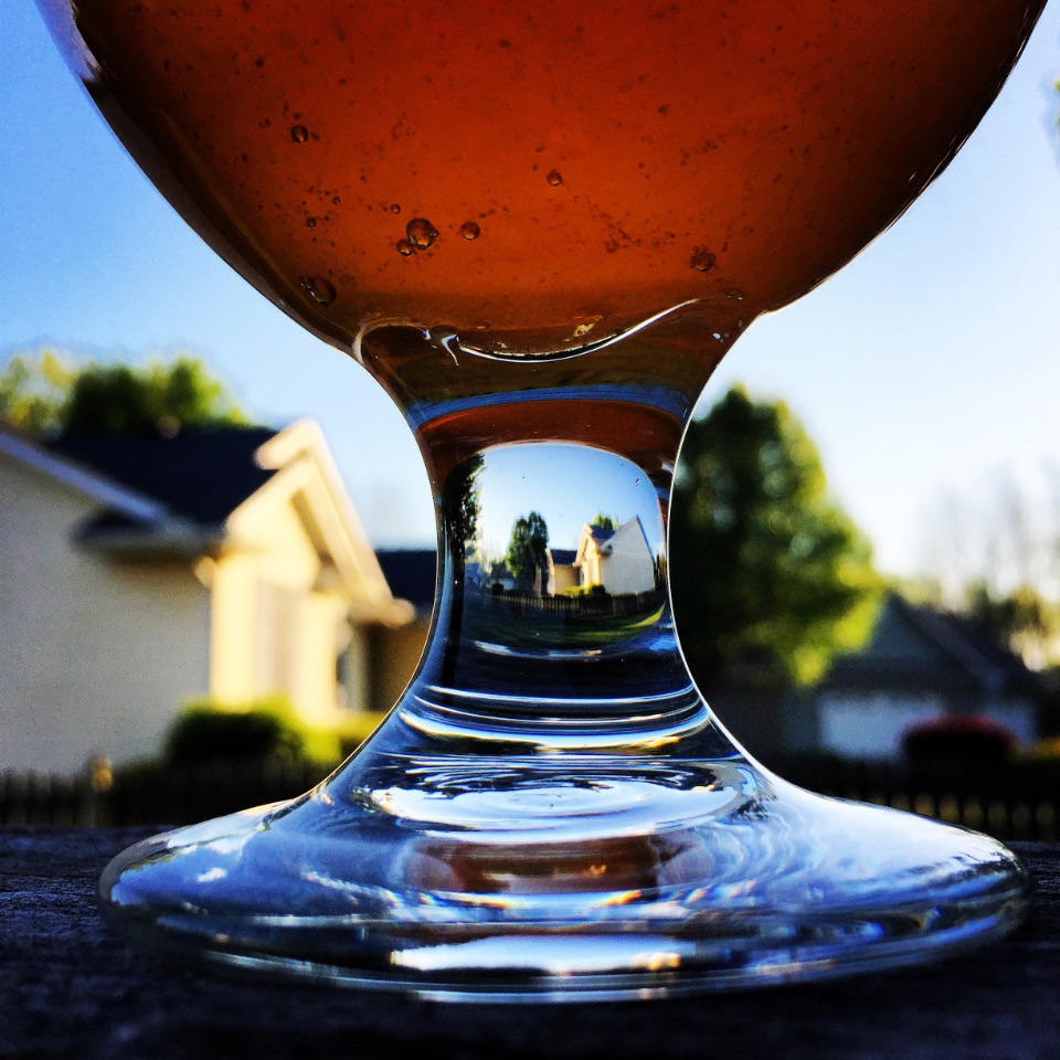Sunset beer glass